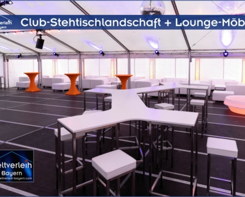 Das individuell gestaltete 70er-Jahre Discozelt war das Highlight nach dem offiziellen Betriebsfest der Firma Haas Fertigbau.