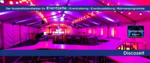 Premium Discozelt für Firmenfest in Bayern vom Marktführer.